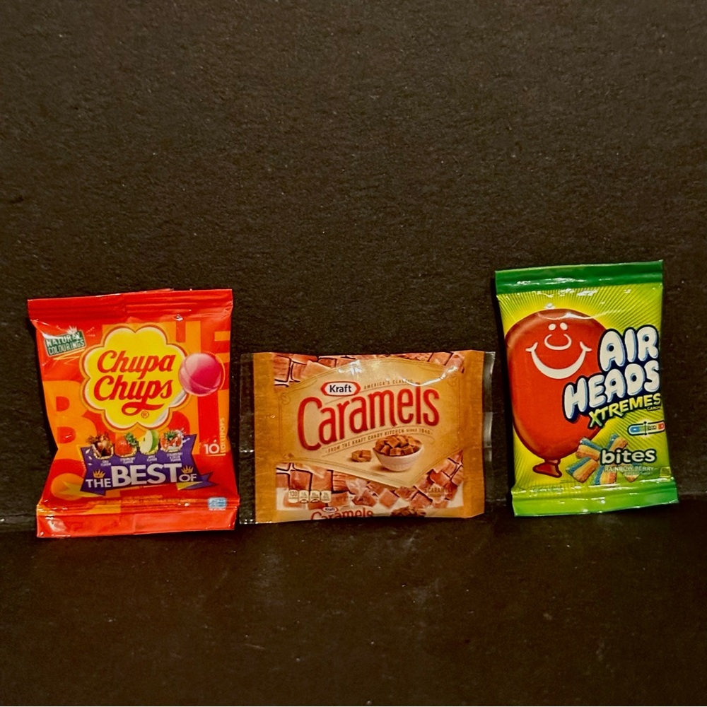 Mini Brands Assorted Candy Chupa Chups, Caramels and Air Heads Bites